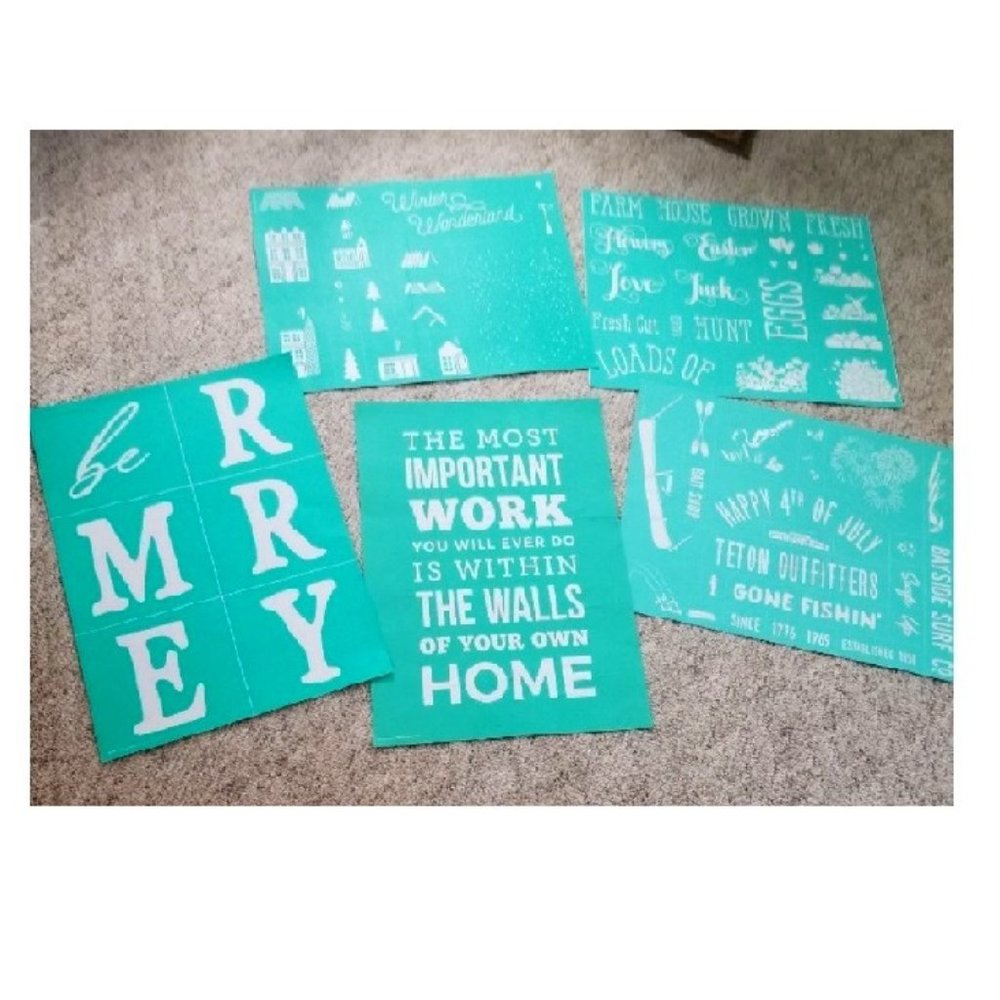 Chalk Couture transfer lot x5 ~ Size E ~ 18" x 24" ~ NWOP